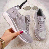 Orthopädische Sportschuhe für Damen – Silber
