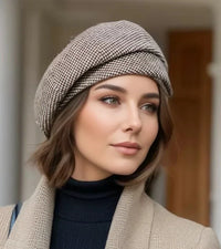 Lina | Elegante Damen Mütze im Pariser Stil – Braun
