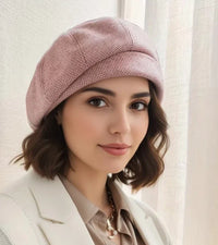 Lina | Elegante Damen Mütze im Pariser Stil – Rosa
