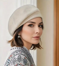 Lina | Elegante Damen Mütze im Pariser Stil – Beige