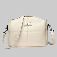 Marieke | Damen Geräumige Elegante Ledertasche – Weiß