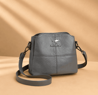 Marieke | Damen Geräumige Elegante Ledertasche – Grau