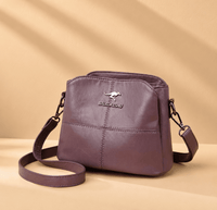 Marieke | Damen Geräumige Elegante Ledertasche – Lila