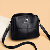 Marieke | Damen Geräumige Elegante Ledertasche – Schwarz