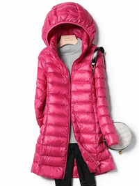 Leichte Winterjacke für Damen | Wasserdichte – Dunkelrosa