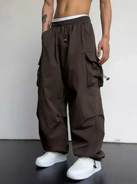 Lennox | Herren Cargohose Weites Bein Relaxed Fit – Dunkelbraun