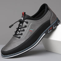 Lennox | Herren Oxford Schnürschuhe Leder Casual – Grau
