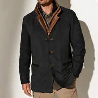 Charles | Vintage Freizeitjacke für Herren – Schwarz