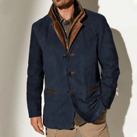 Charles | Vintage Freizeitjacke für Herren – Dunkelblau