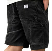 Leo | Herren Leichte Sommer Cargo Shorts – Schwarz