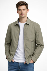 Leon | Herren Klassische Harrington Jacke – Beige