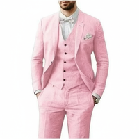 Leonardo | Herren Dreiteiliger Hochzeitsanzug – Rosa