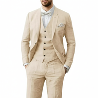 Leonardo | Herren Dreiteiliger Hochzeitsanzug – Beige