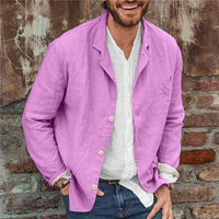 Leonhard | Herren Casual Sakko mit Zwei Knöpfen – Rosa