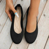Lieselotte | Damen Slip-on Flache Ballerinas – Schwarz