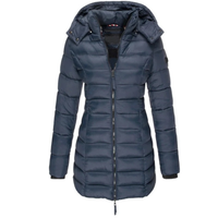 Lieselotte | Warme Winterjacke mit Kapuze – Dunkelblau