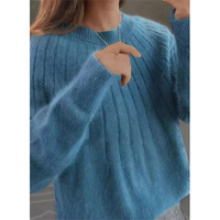 Lina | Kaschmir Strickpullover Weich – Blau
