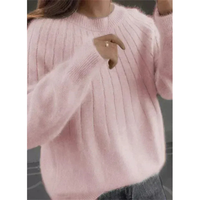 Lina | Kaschmir Strickpullover Weich – Hellrosa