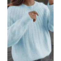 Lina | Kaschmir Strickpullover Weich – Hellblau
