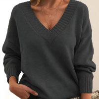 Lina | Weicher Kaschmir Pullover – Dunkelgrau