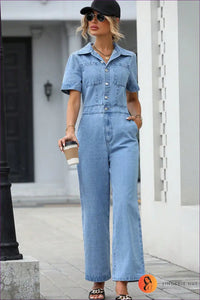 Heidi-Mode | Schicker Denim-Jumpsuit - Mühelose Eleganz – Blau