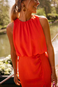 Lisa | Sommer-Midikleid – Orange