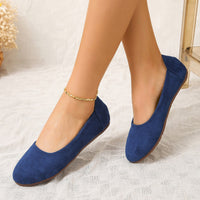 Liselotte | Damen Ballerinas Slip-On Runde Kappe – Königsblau