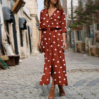 Hagar | Modisches Kleid für Damen mit Tupfen – Rot