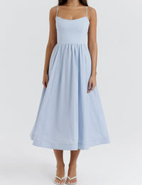 Zuzana | Damen Elegantes Kleid – Blau