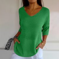 Yanick - Ein gemütlicher Damenpullover – Grün