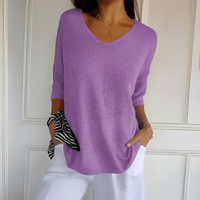 Yanick - Ein gemütlicher Damenpullover – Lila