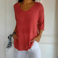 Yanick - Ein gemütlicher Damenpullover – Rot