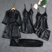 Lorena | Luxuriöses Weiches Pyjama Set – Schwarz