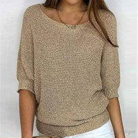 Louisa | Eleganter Feinstrick Pullover – Beige