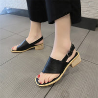 Amabella - Leder-Sandalen – Schwarz