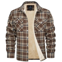 Luca | Herren Warme Hemdjacke mit Sherpa Futter – Khaki
