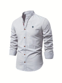 Ludwig | Herren Langarm Hemd zeitloser Schnitt – Grau