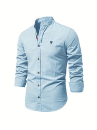 Ludwig | Herren Langarm Hemd zeitloser Schnitt – Hellblau