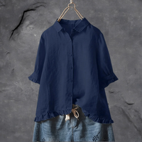 Luftige Sommerbluse für Damen | Elegante – Marine