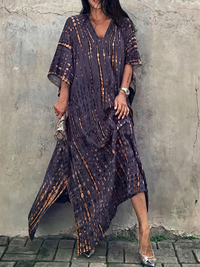 Luftiges Kaftan-Strandkleid für Damen | Maxi – Dunkelgrau