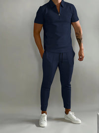 Lysander | Herren Trainingsanzug Polo Set – Marine