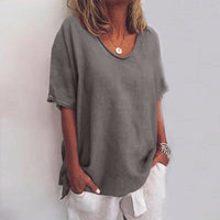 Anna | Bequeme Lockere Bluse – Dunkelgrau