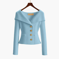 Melina | Schicker Cardigan – Himmelblau