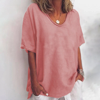 Anna | Bequeme Lockere Bluse – Rosa