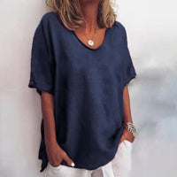 Anna | Bequeme Lockere Bluse – Marine