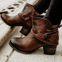 Damen Jahrgang Dirndl Schuhe | Stiefeletten – Braun