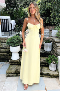 ALANIS | MITTELLANGES KLEID – Gelb
