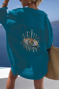 Blusenshirt für Damen - Perfektes Sommeroberteil für heiße Tage – Blau