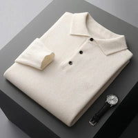 ALEXANDER - KASCHMIR-POLOPULLOVER – Weiß
