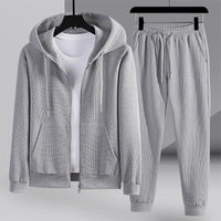 Luca™ - Herren Lounge-Set aus Strick – Stahlgrau